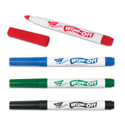 4-Pack Standard Colors Wipe-Off® Markers