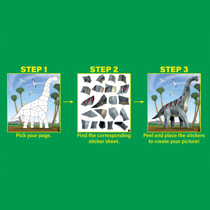 Dinosaurs Modern Mosaics Stick to the Numbers