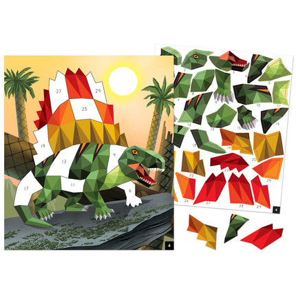 Dinosaurs Modern Mosaics Stick to the Numbers
