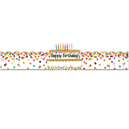 Confetti Happy Birthday Crowns, Pack of 30