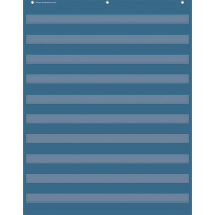 Slate Blue 10 Pocket Chart, 34" x 44"