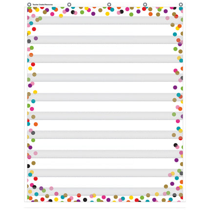 Confetti 10 Pocket Chart, 34" x 44"