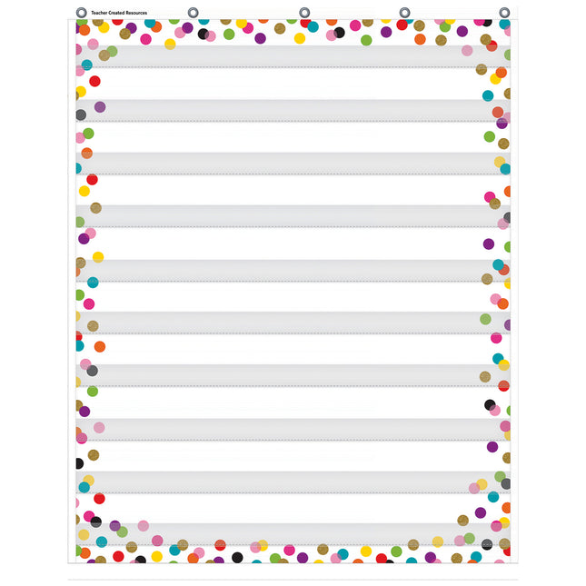 Confetti 10 Pocket Chart, 34" x 44"