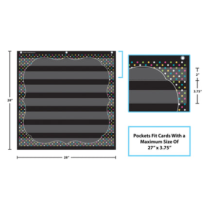 Chalkboard Brights 7 Pocket Chart