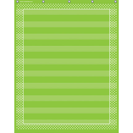 Lime Polka Dots 10 Pocket Chart