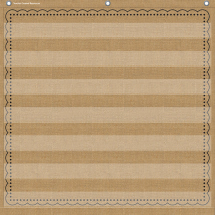 7-Pocket Pocket Chart, Burlap Design, 28" x 28"