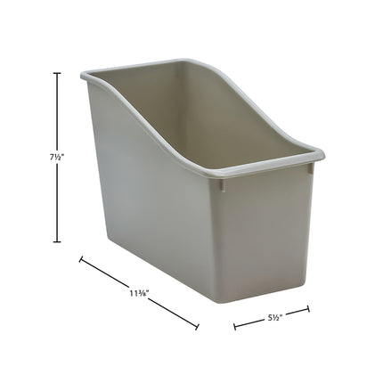 Gray Plastic Book Bin