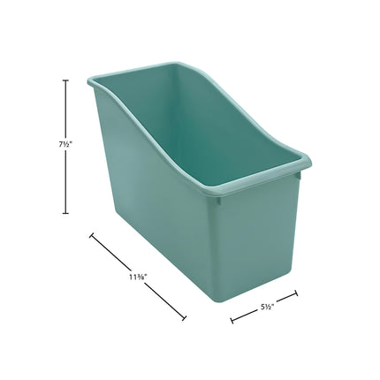 Calming Blue Plastic Book Bin