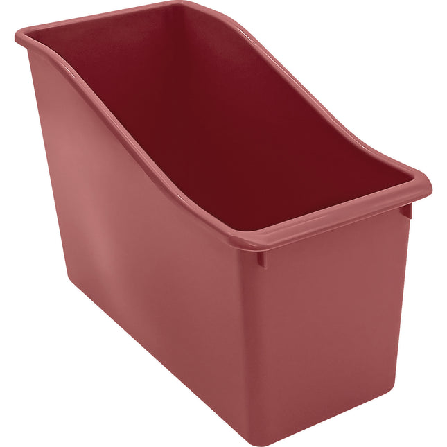 Deep Rose Plastic Book Bin