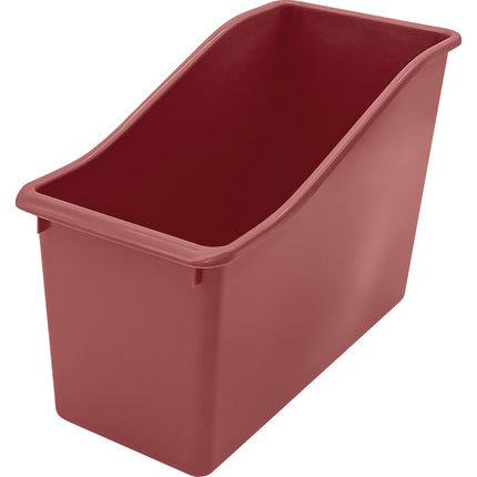 Deep Rose Plastic Book Bin