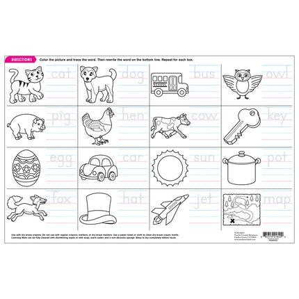 Printing Practice Learning Mat