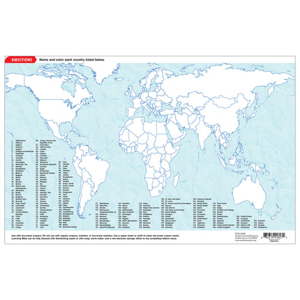 The World Map Learning Mat