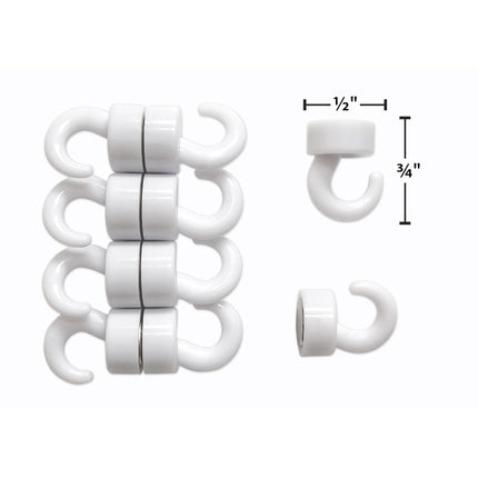 Mini Hook Magnets, Pack of 10