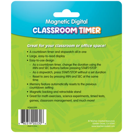 Black Magnetic Digital Class Timer
