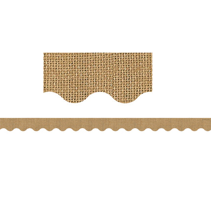 Burlap Design Scalloped Border Trim