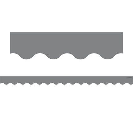 Gray Scalloped Border Trim