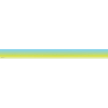Aqua and Lime Color Wash Straight Border Trim