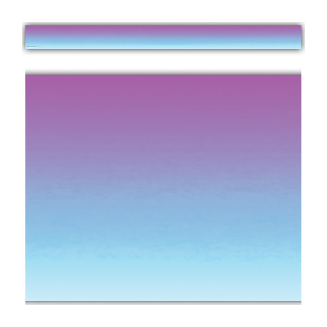 Purple and Blue Color Wash Straight Border Trim