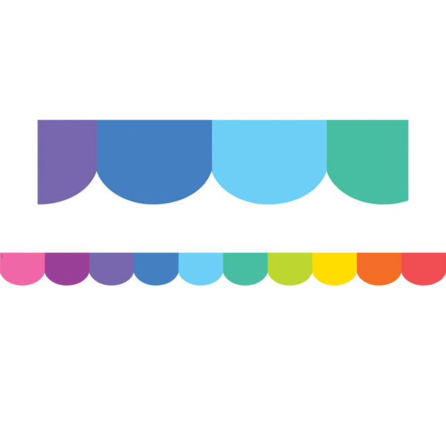 Colorful Scalloped Die Cut Border