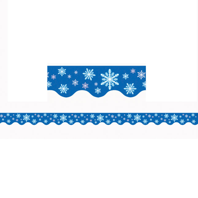 Snowflakes Scalloped Border Trim