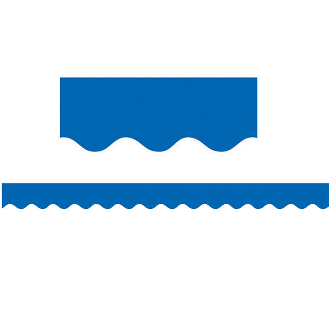 Blue Scalloped Border Trim