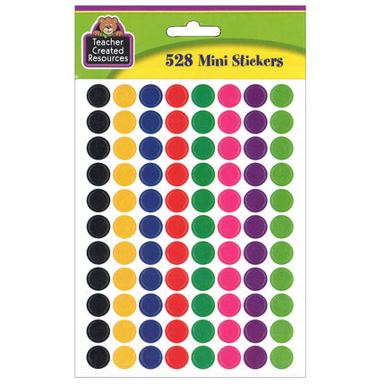Colorful Circles Mini Stickers, 3/8" Diameter