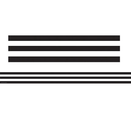 Black & White Stripes Straight Border