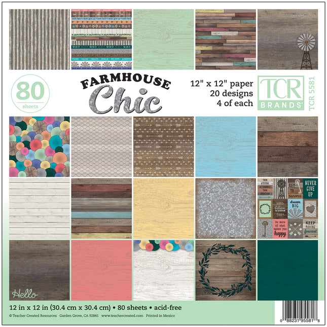 Farmhouse Chic Project Paper, 12" x 12"