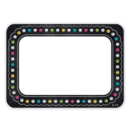 Chalkboard Brights Name Tags