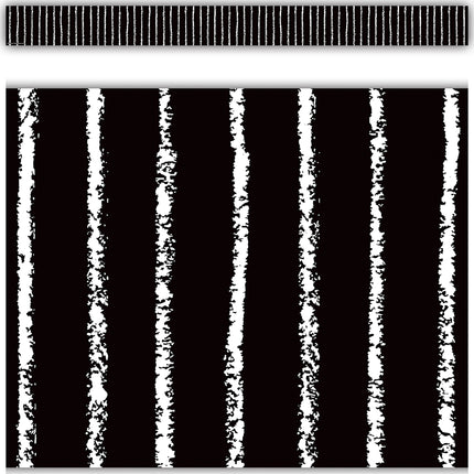 Black With White Pinstripes Trim Straight