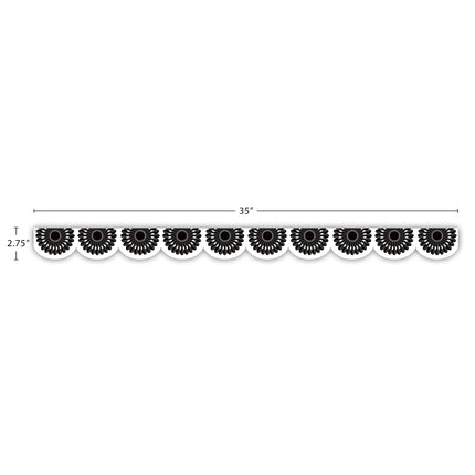 Black & White Fiesta Border Die-cut