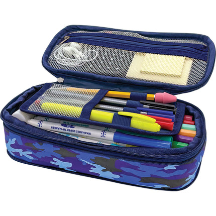 Blue Camo Pencil Case