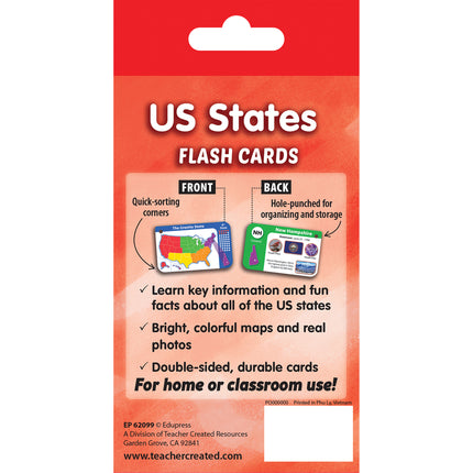 Us States Flash Cards