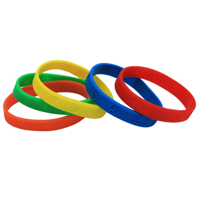 Paw Prints Wristbands, Pack of 10