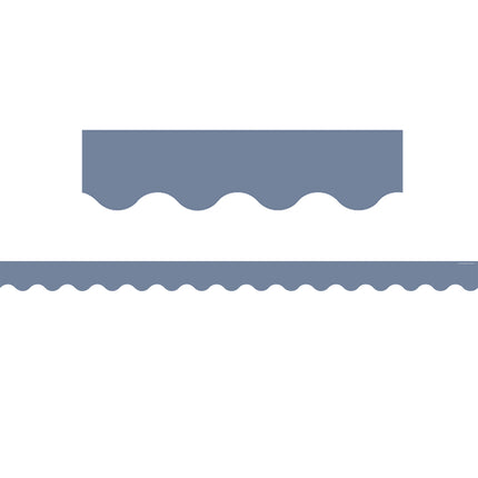 Aegean Blue Scalloped Border Trim