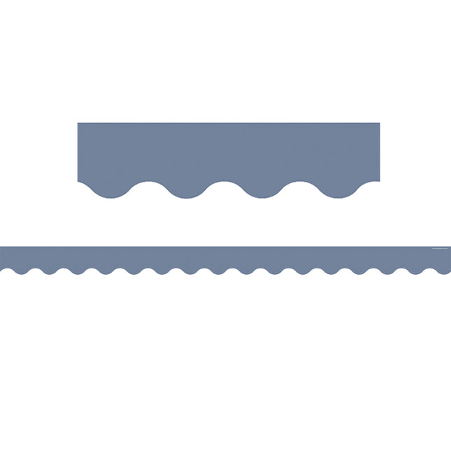 Aegean Blue Scalloped Border Trim