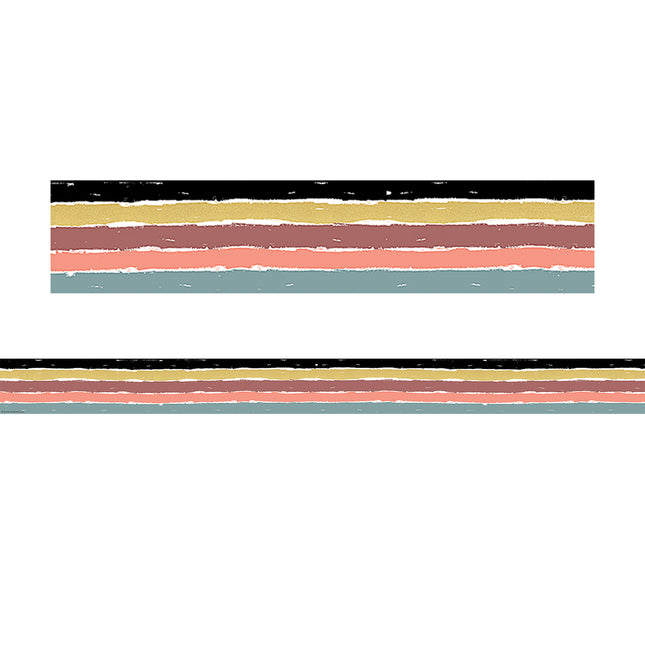 Wonderfully Wild Stripe Border Trim Straight