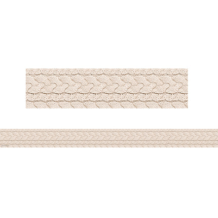 Cable Knit Sweater Straight Border