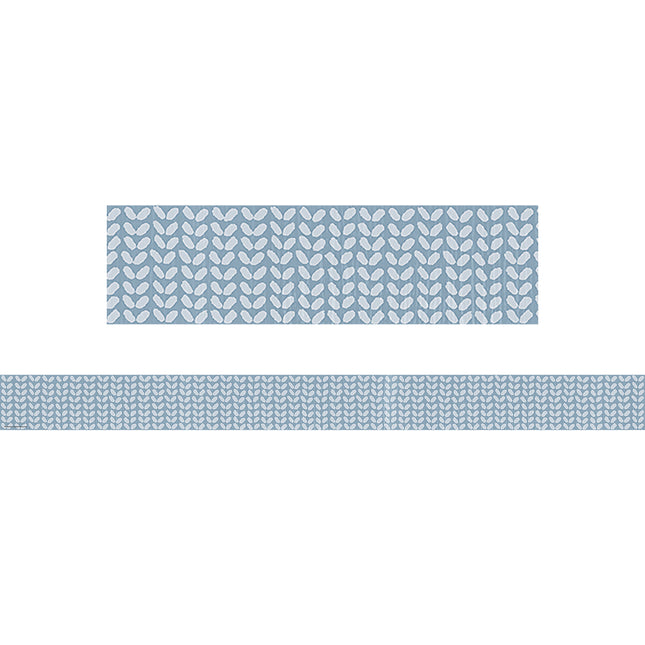 Classroom Cottage Blue Petals Trim Straight