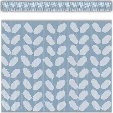 Classroom Cottage Blue Petals Trim Straight