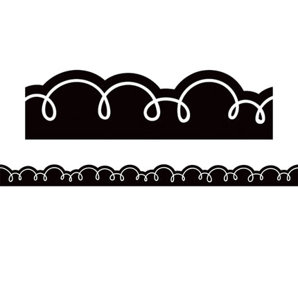 Black With White Squiggles Trim Die Cut