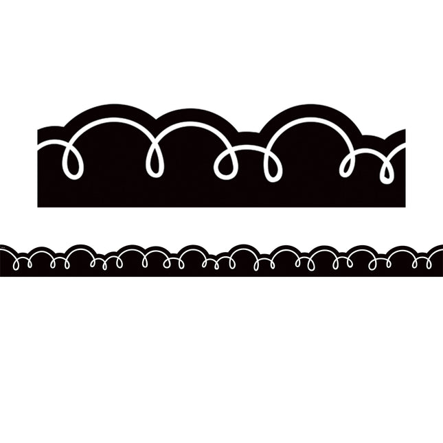 Black With White Squiggles Trim Die Cut