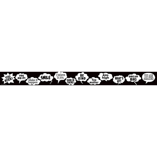 Speech Bubbles Straight Border Trim