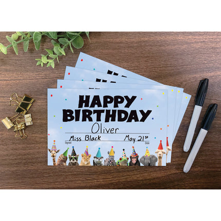 Happy Birthday Award Wild Animals