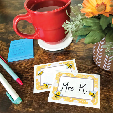 Buzzing Bees Name Tags Labels