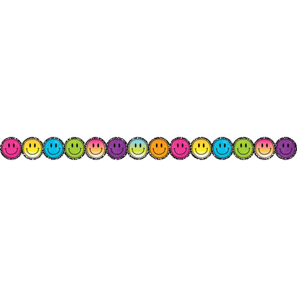 Brights 4Ever Smiley Faces Die-Cut Border Trim