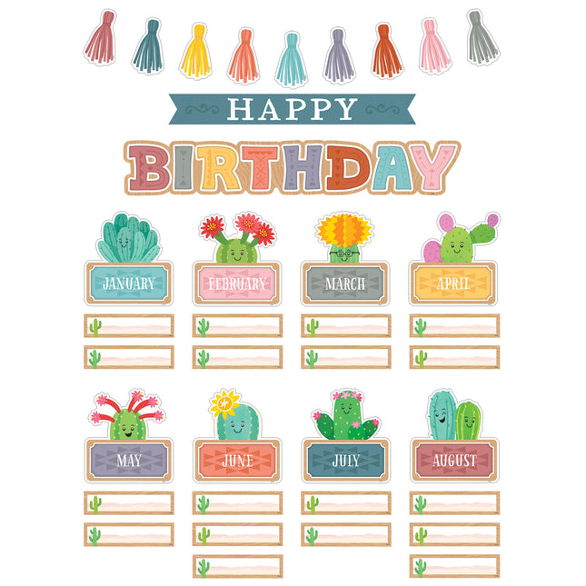 Cactus Crew Happy Birthday Mini Bulletin Board Set