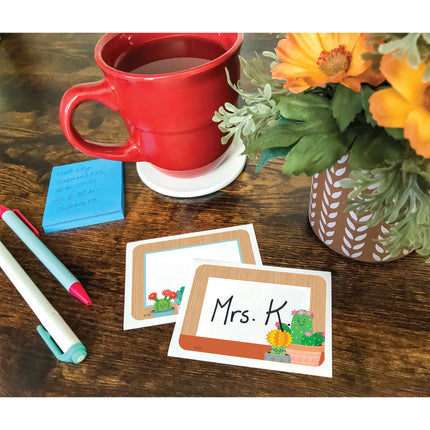 Happy Cactus Crew Name Tags Labels