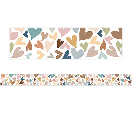 Everyone is Welcome Hearts Straight Border Trim