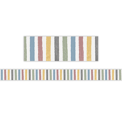Classroom Cottage Stripes Border Trim Straight